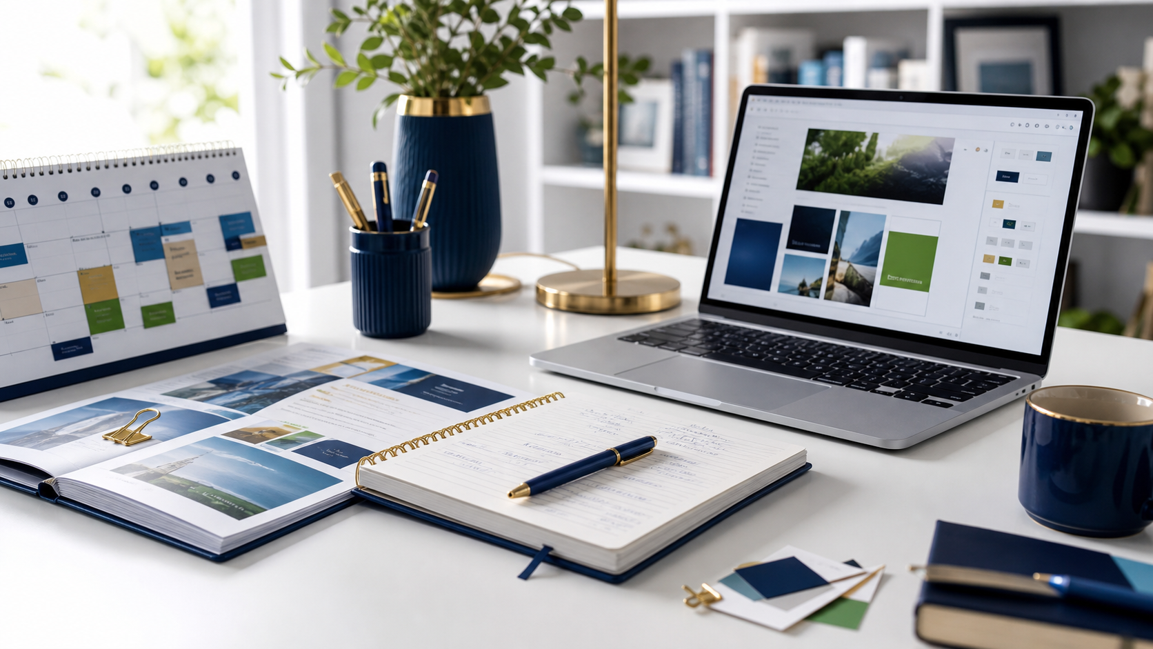 Content writing workspace photo